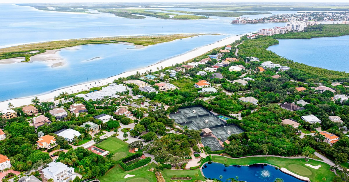 Hideaway Beach aerial