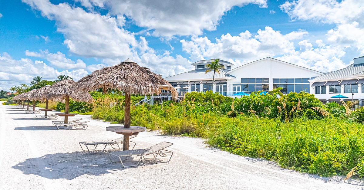 Beach Tables at Hideaway Beach Club