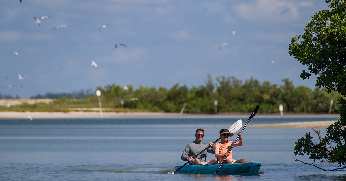 Kayaking near Hideaway Beach Club