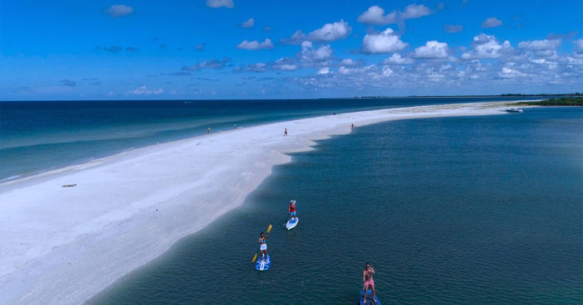 Paddleboarding on the ocean